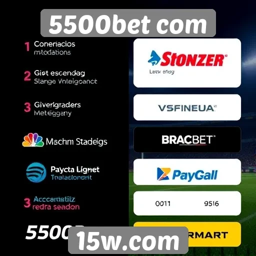 Métodos de pagamento disponíveis na 5500bet